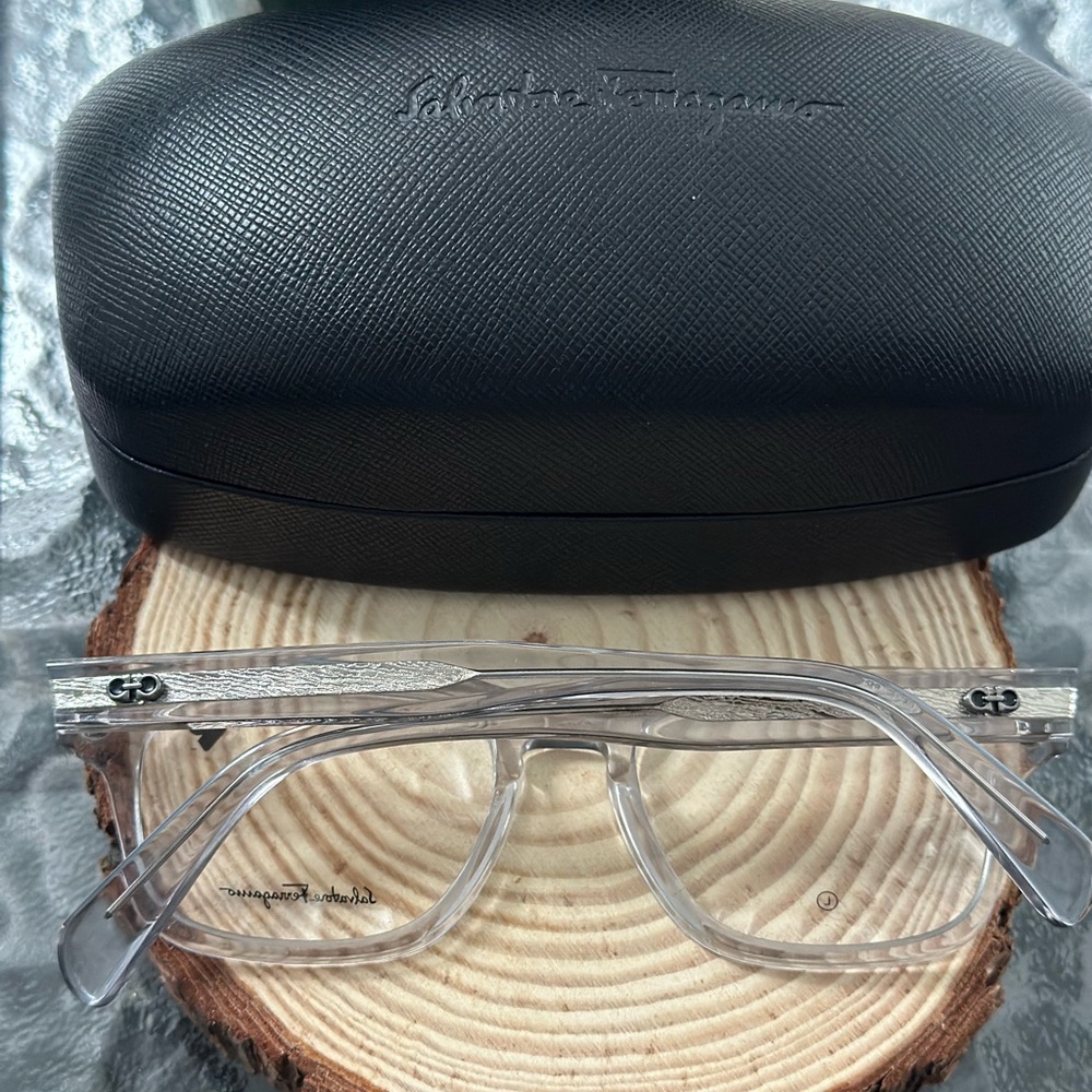 Salvatore Ferragamo Gray and Black Glasses new RX clear - Picture 3 of 5